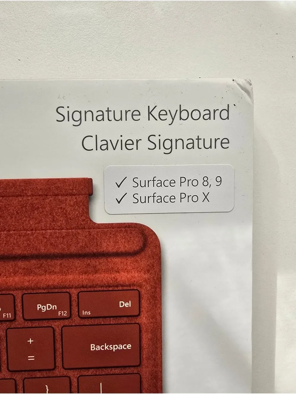 Microsoft Surface Pro Signature Keyboard Poppy Red Alcantara Pro 8 9 X